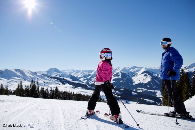 Kitzbuehel lyžování v Rakousku pro začátečníky